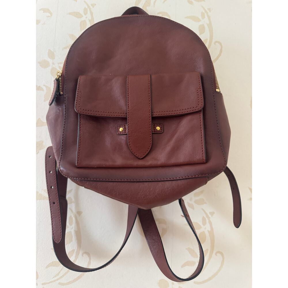 Authentic Brown FRYE Leather Backpack